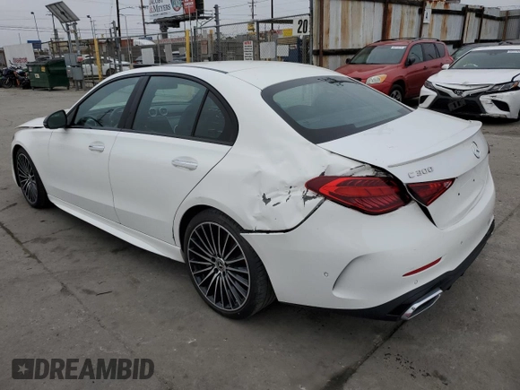 2022 Mercedes-Benz C 300 z VIN W1KAF4GB5NR016687, wystawiony jako Copart lot #60171865 z przebiegiem 21 612 mil mil oraz Szkoda całkowita • Salvage title. Historia ofert i sprzedaży dostępna na DreamBid. Obrazek 2.