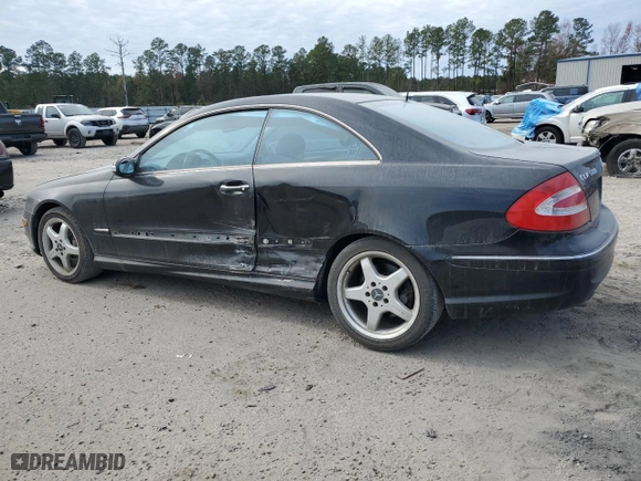 2004 Mercedes-Benz CLK-Class 5.0L with VIN WDBTJ75J54F091191, listed as a Copart auction lot 82981414 with 101,284 mi miles and Salvage Title. Bid and sale history available at carsss.com. Image 2.