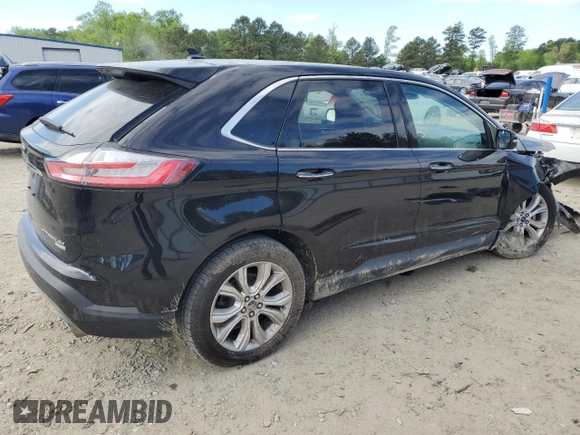 2019 Ford Edge Titanium z VIN 2FMPK3K91KBB54381, wystawiony jako Copart lot #52979555 z przebiegiem 99 127 mil mil oraz Szkoda całkowita • Salvage title. Historia ofert i sprzedaży dostępna na DreamBid. Obrazek 3.