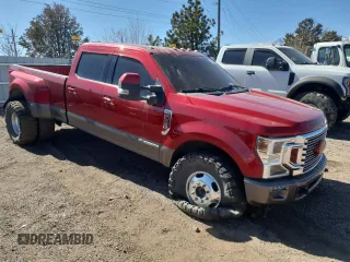 2020 Ford F-350 XL with VIN 1FT8W3DT0LED56110, listed as a Copart auction lot 48389875 with 148,604 mi miles and Salvage title. Bid and sale history available at DreamBid. Image 4.
