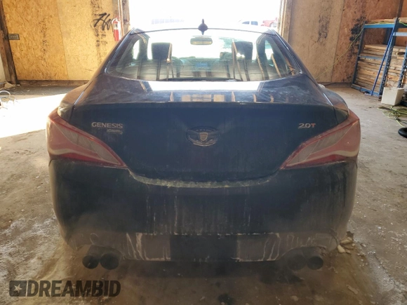 2015 Hyundai Genesis Coupe R-Spec with VIN KMHHU6KJ0FU124296, listed as a Copart auction lot 46195435 with 148,714 mi miles and Salvage title. Bid and sale history available at DreamBid. Image 6.