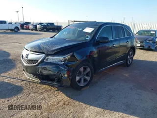 2014 Acura MDX with VIN 5FRYD3H24EB008446, listed as a IAAI auction lot 41214535 with 99,367 mi miles. Bid and sale history available at carsss.com. Image 2.