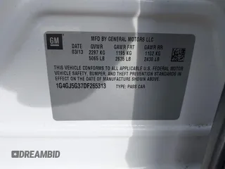 2013 Buick LaCrosse Touring with VIN 1G4GJ5G37DF265313, listed as a IAAI auction lot 41700096 with 173,934 mi miles and . Bid and sale history available at DreamBid. Image 9.