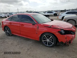 2024 Honda Civic Sedan Touring with VIN 2HGFE1F96RH321560, listed as a Copart auction lot 50551685 with 0 mi miles and Salvage Title. Bid and sale history available at carsss.com. Image 4.
