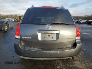 2004 Nissan Quest SL with VIN 5N1BV28U64N335149, listed as a Copart auction lot 82382054 with 0 mi miles and Salvage Title. Bid and sale history available at carsss.com. Image 6.