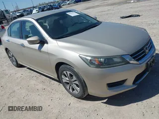 2014 Honda Accord Sedan LX with VIN 1HGCR2F33EA173708, listed as a IAAI auction lot 41989982 with 122,647 mi miles. Bid and sale history available at carsss.com. Image 1.
