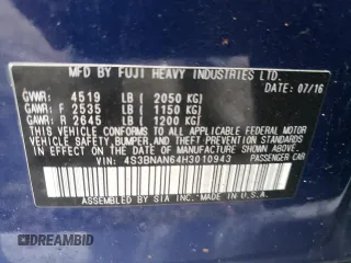 2017 Subaru Legacy Limited with VIN 4S3BNAN64H3010943, listed as a Copart auction lot 44102663 with 82,374 mi miles. Bid and sale history available at carsss.com. Image 14.