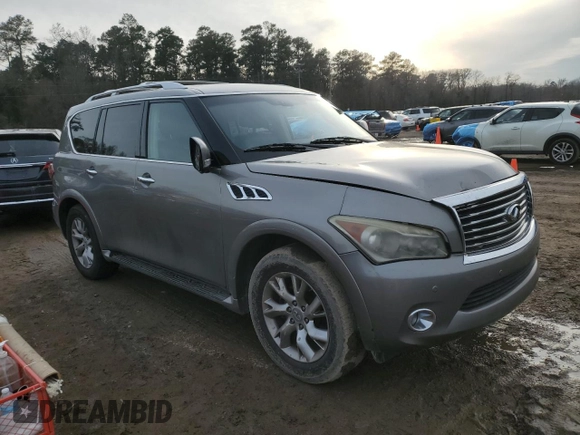 2013 Infiniti QX56 with VIN JN8AZ2NF1D9550722, listed as a Copart auction lot 42160175 with 243,578 mi miles and Salvage title. Bid and sale history available at DreamBid. Image 4.