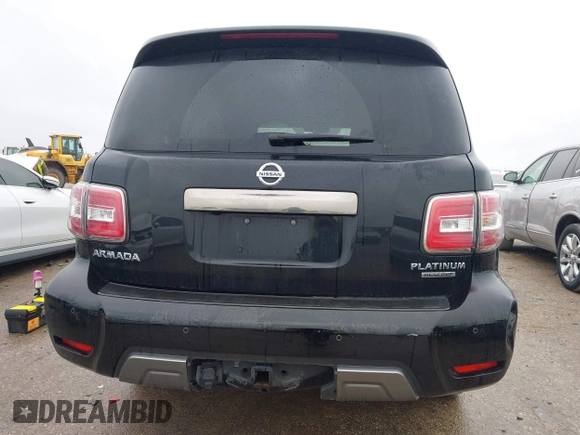 2019 Nissan Armada Platinum with VIN JN8AY2NEXK9756080, listed as a IAAI auction lot 41565485 with 58,521 mi miles. Bid and sale history available at carsss.com. Image 17.