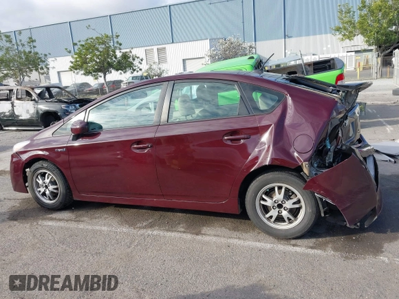 2011 Toyota Prius I with VIN JTDKN3DU9B0253166, listed as a IAAI auction lot 41893424 with 82,705 mi miles. Bid and sale history available at carsss.com. Image 14.