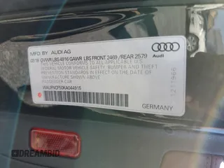 2019 Audi A5 Sportback Prestige with VIN WAUFNCF50KA044915, listed as a Copart auction lot 60520103 with 40,131 mi miles. Bid and sale history available at carsss.com. Image 12.