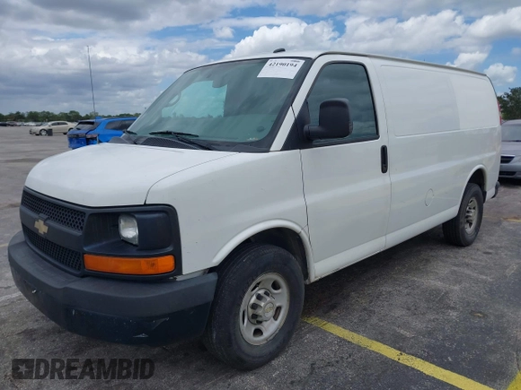 2014 Chevrolet Express Cargo Van with VIN 1GCWGFFA2E1111014, listed as a IAAI auction lot 42190194 with 97,172 mi miles. Bid and sale history available at carsss.com. Image 17.