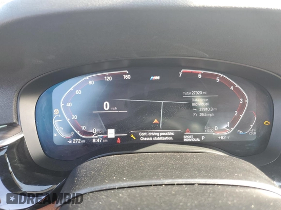 2022 BMW 5 Series 530i xDrive z VIN WBA13BJ00NCJ40607, wystawiony jako Copart lot #54605845 z przebiegiem 27 920 mil mil oraz Szkoda całkowita • Salvage title. Historia ofert i sprzedaży dostępna na DreamBid. Obrazek 9.