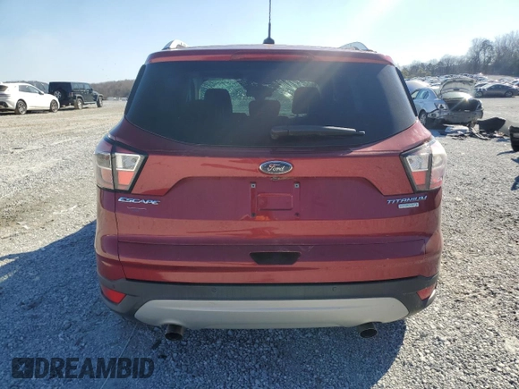 2017 Ford Escape Titanium with VIN 1FMCU0JDXHUD15309, listed as a Copart auction lot 46762215 with Not Provided miles and Salvage Title. Bid and sale history available at carsss.com. Image 6.
