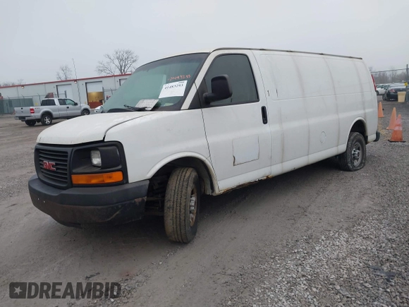 2007 GMC Savana Cargo Van with VIN 1GTGG29V771108284, listed as a IAAI auction lot 41483293 with 253,294 mi miles. Bid and sale history available at carsss.com. Image 2.
