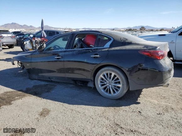 2019 Infiniti Q50 3.0t LUXE with VIN JN1EV7AP2KM543022, listed as a Copart auction lot 44221105 with 31,620 mi miles and Salvage Title. Bid and sale history available at carsss.com. Image 2.