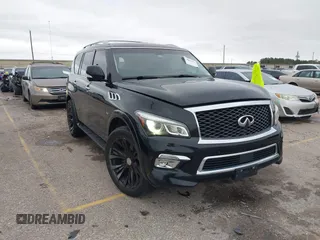 2015 Infiniti QX80 z VIN JN8AZ2NF2F9573199, wystawiony jako IAAI lot #41569199 z przebiegiem 106 566 mil mil oraz . Historia ofert i sprzedaży dostępna na DreamBid. Obrazek 1.