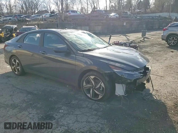 2023 Hyundai Elantra SEL z VIN KMHLS4AGXPU565428, wystawiony jako Copart lot #50347355 z przebiegiem Nie podano mil oraz Szkoda całkowita • Salvage title. Historia ofert i sprzedaży dostępna na DreamBid. Obrazek 10.