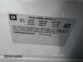 2018 Buick LaCrosse Premium with VIN 1G4ZR5SS9JU135038, listed as a Copart auction lot 87692305 with 175,154 mi miles and Salvage Title. Bid and sale history available at carsss.com. Image 14.