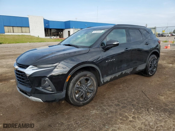 2020 Chevrolet Blazer LT with VIN 3GNKBCR43LS697825, listed as a Copart auction lot 57707434 with 43,489 mi miles and Salvage Title. Bid and sale history available at carsss.com. Image 1.