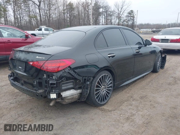 2022 Mercedes-Benz C 300 with VIN W1KAF4HB9NR044877, listed as a IAAI auction lot 41476398 with Not Provided miles and . Bid and sale history available at DreamBid. Image 4.