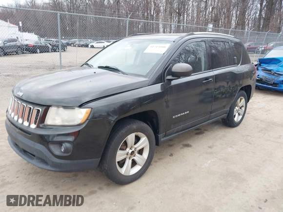 2012 Jeep Compass Latitude with VIN 1C4NJDEB1CD555704, listed as a IAAI auction lot 41713800 with 198,553 mi miles and . Bid and sale history available at DreamBid. Image 2.