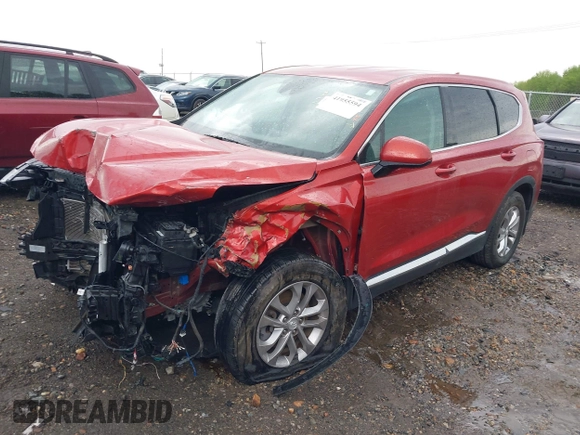 2020 Hyundai Santa Fe SEL with VIN 5NMS3CAD0LH236168, listed as a IAAI auction lot 41955594 with 55,166 mi miles. Bid and sale history available at carsss.com. Image 18.