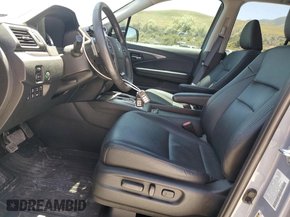 2022 Honda Ridgeline RTL-E with VIN 5FPYK3F79NB024459, listed as a Copart auction lot 59165445 with 21,429 mi miles and Salvage title. Bid and sale history available at DreamBid. Image 7.