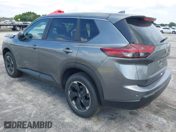 2025 Nissan Rogue SV with VIN JN8BT3BA0SW006750, listed as a IAAI auction lot 42075990 with 3,867 mi miles. Bid and sale history available at carsss.com. Image 3.