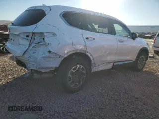2021 Hyundai Santa Fe Hybrid Blue with VIN KM8S2DA15MU011183, listed as a Copart auction lot 85364184 with 50,130 mi miles and Salvage Title. Bid and sale history available at carsss.com. Image 3.