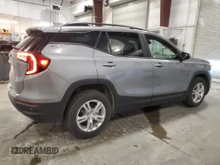 2023 GMC Terrain SLE with VIN 3GKALTEG4PL125913, listed as a Copart auction lot 57597685 with 53,450 mi miles and Salvage title. Bid and sale history available at DreamBid. Image 3.