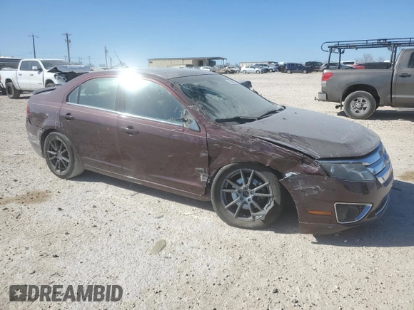 2012 Ford Fusion SEL with VIN 3FAHP0JA1CR363407, listed as a Copart auction lot 48586215 with 107,870 mi miles and Salvage Title. Bid and sale history available at DreamBid. Image 4.