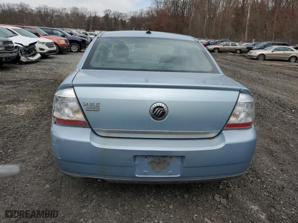 2008 Mercury Sable Premier with VIN 1MEHM42W18G621880, listed as a Copart auction lot 49954275 with 0 mi miles and Salvage Title. Bid and sale history available at carsss.com. Image 6.