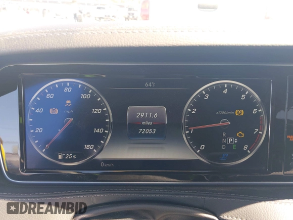 2016 Mercedes-Benz S 550 with VIN WDDUG8CB4GA225993, listed as a IAAI auction lot 41818925 with 72,053 mi miles and . Bid and sale history available at carsss.com. Image 7.