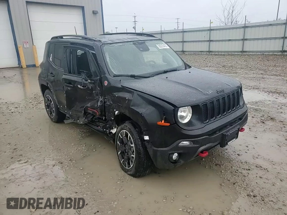 2023 Jeep Renegade Trailhawk with VIN ZACNJDC11PPP59062, listed as a Copart auction lot 58335455 with 9,392 mi miles and Salvage title. Bid and sale history available at DreamBid. Image 13.