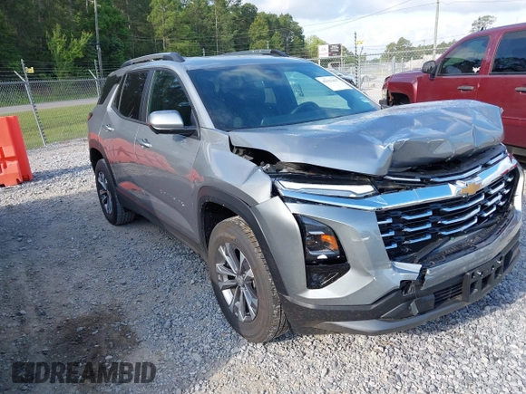 2025 Chevrolet Equinox FWD LT with VIN 3GNAXHEG5SL185017, listed as a IAAI auction lot 42153417 with 15,434 mi miles and . Bid and sale history available at DreamBid. Image 1.