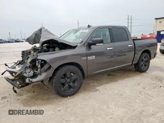 2017 Ram 1500 Big Horn with VIN 3C6RR6LT9HG632886, listed as a Copart auction lot 53887105 with 100,489 mi miles and Salvage title. Bid and sale history available at DreamBid. Image 1.