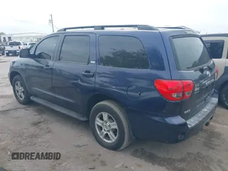 2008 Toyota Sequoia SR5 with VIN 5TDBY64A38S004334, listed as a IAAI auction lot 41710534 with 278,748 mi miles. Bid and sale history available at carsss.com. Image 3.