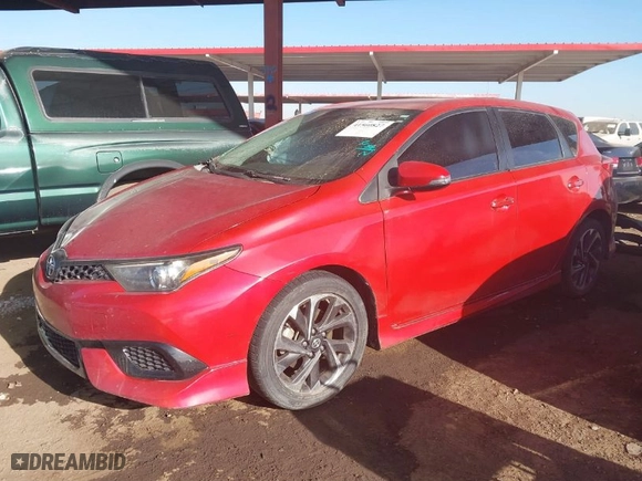 2016 Scion iM with VIN JTNKARJE5GJ507626, listed as a IAAI auction lot 41560827 with 99,094 mi miles. Bid and sale history available at carsss.com. Image 2.