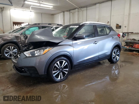 2019 Nissan Kicks SV with VIN 3N1CP5CU7KL554049, listed as a Copart auction lot 48328275 with 100,958 mi miles and Salvage Title. Bid and sale history available at carsss.com. Image 1.