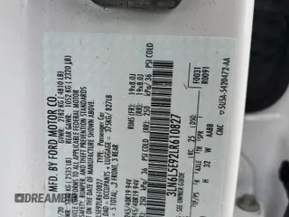 2020 Lincoln MKZ Reserve z VIN 3LN6L5E92LR610827, wystawiony jako Copart lot #55257895 z przebiegiem Nie podano mil oraz Nie do naprawy • Non repairable. Historia ofert i sprzedaży dostępna na DreamBid. Obrazek 13.