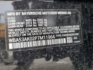 2023 BMW 2 Series 228i with VIN WBA53AK02P7M11964, listed as a Copart auction lot 85851124 with 51,165 mi miles and Salvage Title. Bid and sale history available at carsss.com. Image 14.