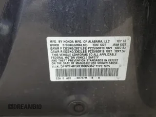 2014 Honda Pilot EX-L with VIN 5FNYF4H50EB005362, listed as a Copart auction lot 46695275 with 106,175 mi miles and Salvage Title. Bid and sale history available at DreamBid. Image 12.