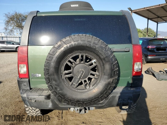 2006 Hummer H3 with VIN 5GTDN136468273891, listed as a Copart auction lot 74968354 with 177,489 mi miles and Salvage Title. Bid and sale history available at carsss.com. Image 6.