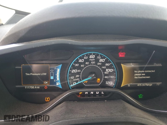 2015 Ford C-Max Energi SEL with VIN 1FADP5CUXFL122337, listed as a Copart auction lot 45984524 with 111,758 mi miles. Bid and sale history available at carsss.com. Image 9.