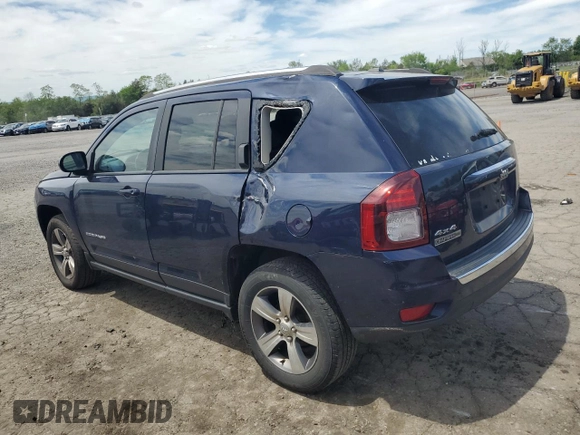 2017 Jeep Compass High Altitude with VIN 1C4NJDEB3HD154758, listed as a Copart auction lot 57640075 with 108,897 mi miles and Salvage title. Bid and sale history available at DreamBid. Image 2.