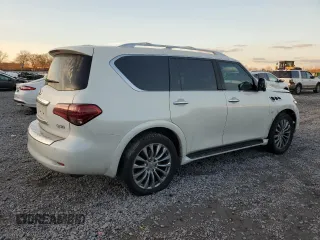 2016 Infiniti QX80 with VIN JN8AZ2NF7G9611673, listed as a Copart auction lot 87394544 with 215,722 mi miles and Salvage Title. Bid and sale history available at carsss.com. Image 3.