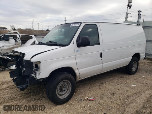 2013 Ford Econoline Cargo Commercial z VIN 1FTNE2EL8DDB01341, wystawiony jako Copart lot #43247025 z przebiegiem 146 232 mil mil oraz Szkody całkowita. Historia ofert i sprzedaży dostępna na DreamBid. Obrazek 1.