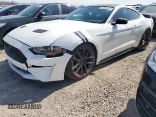 2018 Ford Mustang EcoBoost with VIN 1FA6P8TH0J5105475, listed as a Copart auction lot 59161635 with 49,834 mi miles and Salvage title. Bid and sale history available at DreamBid. Image 1.