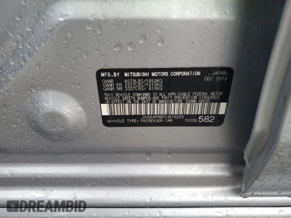 2014 Mitsubishi Lancer GT with VIN JA32U8FW2EU016223, listed as a Copart auction lot 84223574 with 94,682 mi miles and Salvage Title. Bid and sale history available at carsss.com. Image 12.